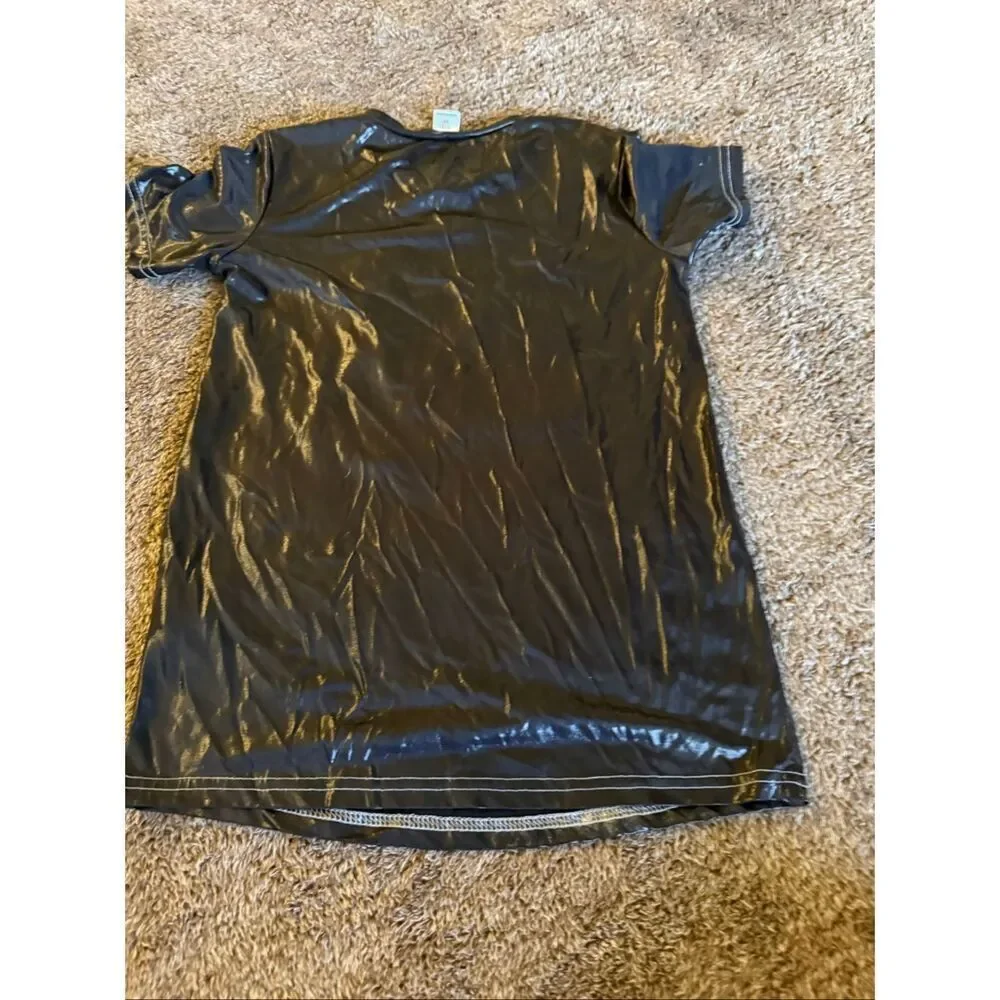 Shein brand black football-style jersey “NEW YORK 86